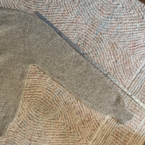 VINTAGE Continental Oatmeal Crewneck Wool Sweater Made in USA - Picture 7 of 10